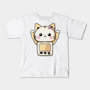 Cute Retro Cat Kids T-Shirt